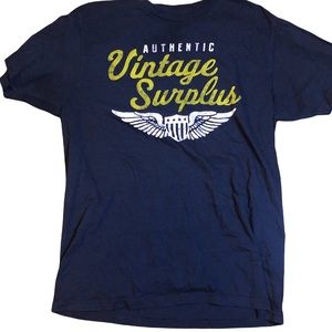 Dark Blue “Vintage Surplus” Short Sleeved Tee